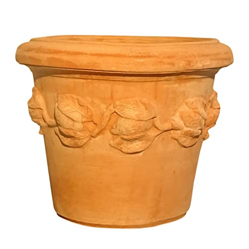 TucanoHamburg Terrakotta Blumentopf, Modell Conca Limoni 36x30cm, frostfest