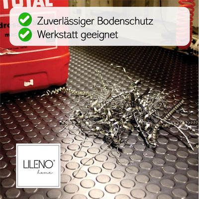 LILENO HOME Noppen Gummimatte Meterware 1000x100 cm (2x5m) - Gummiläufer Noppenmatte (3mm) als Werks