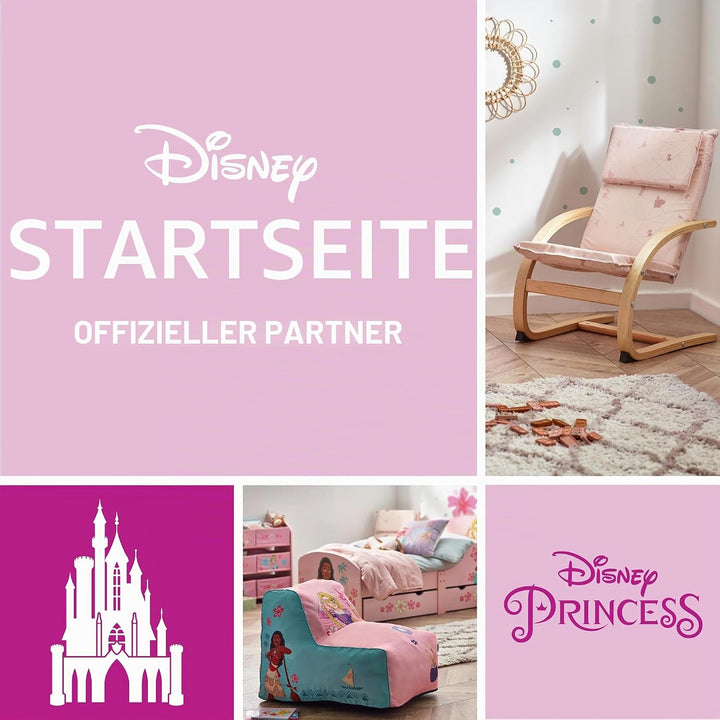 Disney Princess Kinder-Nachttisch, Holzwerkstoff Technisches Holz 15 mm MDF, Light Pink, S Princess