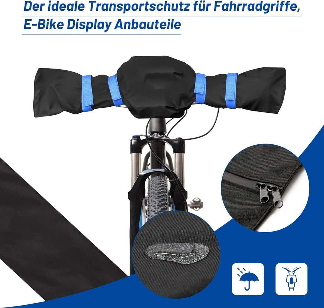 2 Stück Ebike Lenkerschutzhülle Transportschutz Schutz vor Nässe Staub und Schmutz Regenschutz Fahrr