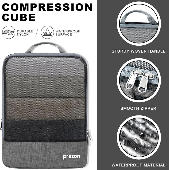 Prezon Komprimierbaren Packwürfeln zur Organisation Ihres Reisegepäcks, Compression Packing Cube, Pa