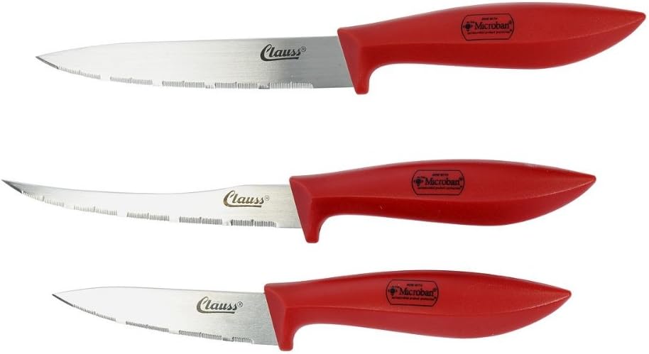 Clauss Messer Set, Grau (Packung mit 2) 14.5x28x27.5 cm (Packung mit 2), 14.5x28x27.5 cm (Packung mi