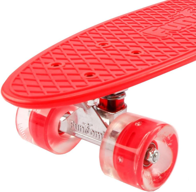 FunTomia Kinder Skateboard Cruiserboard Miniboard 57cm mit oder ohne LED Leuchtrollen Alu Truck Mach