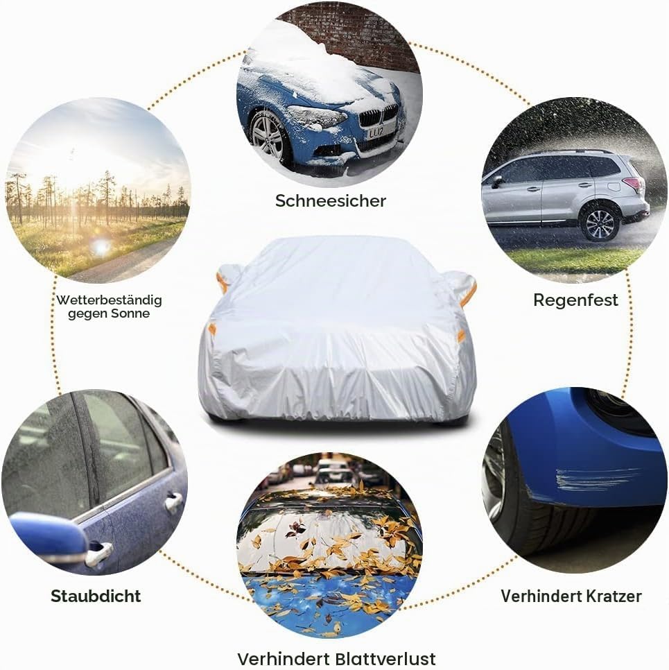 Kayme Autoplane Wasserdicht Atmungsaktiv für Ford Focus Hatchback (1999-2025), 6 Schichten Vollgarag