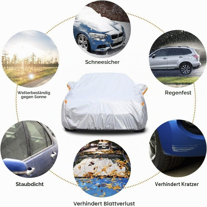 Kayme Autoplane Wasserdicht Atmungsaktiv für Ford Focus Hatchback (1999-2025), 6 Schichten Vollgarag