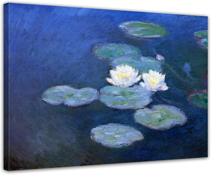 Bilderdepot24 Bild auf Leinwand | Claude Monet - Seerosen in 60x50 cm als Wandbild | Wand-deko Dekor