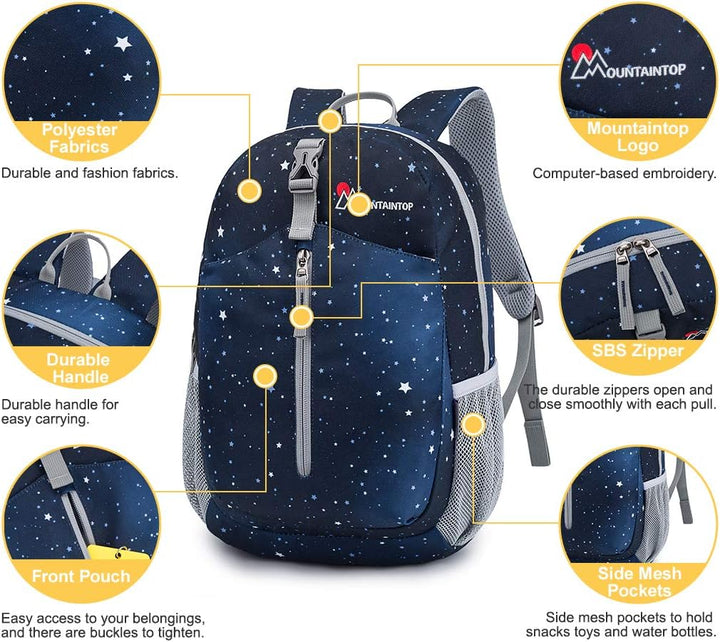 MOUNTAINTOP Kinderrucksack Daypack Grundschule Rucksack Tagesrucksack Schulrucksack Mädchen Jungen f