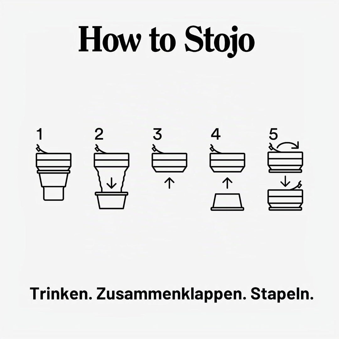 Stojo Collapsible Pocket Cup, Silikon, grün, 5 x 13 cm, Grün