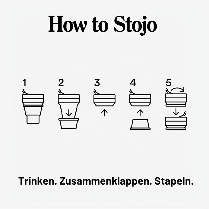 Stojo Collapsible Pocket Cup, Silikon, grün, 5 x 13 cm, Grün