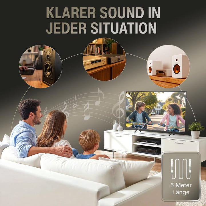 audio pirates by cammica Splitter Kabel 3,5 mm Klinke Stecker auf 2x RCA Clinch Stecker, RCA-Kabel,