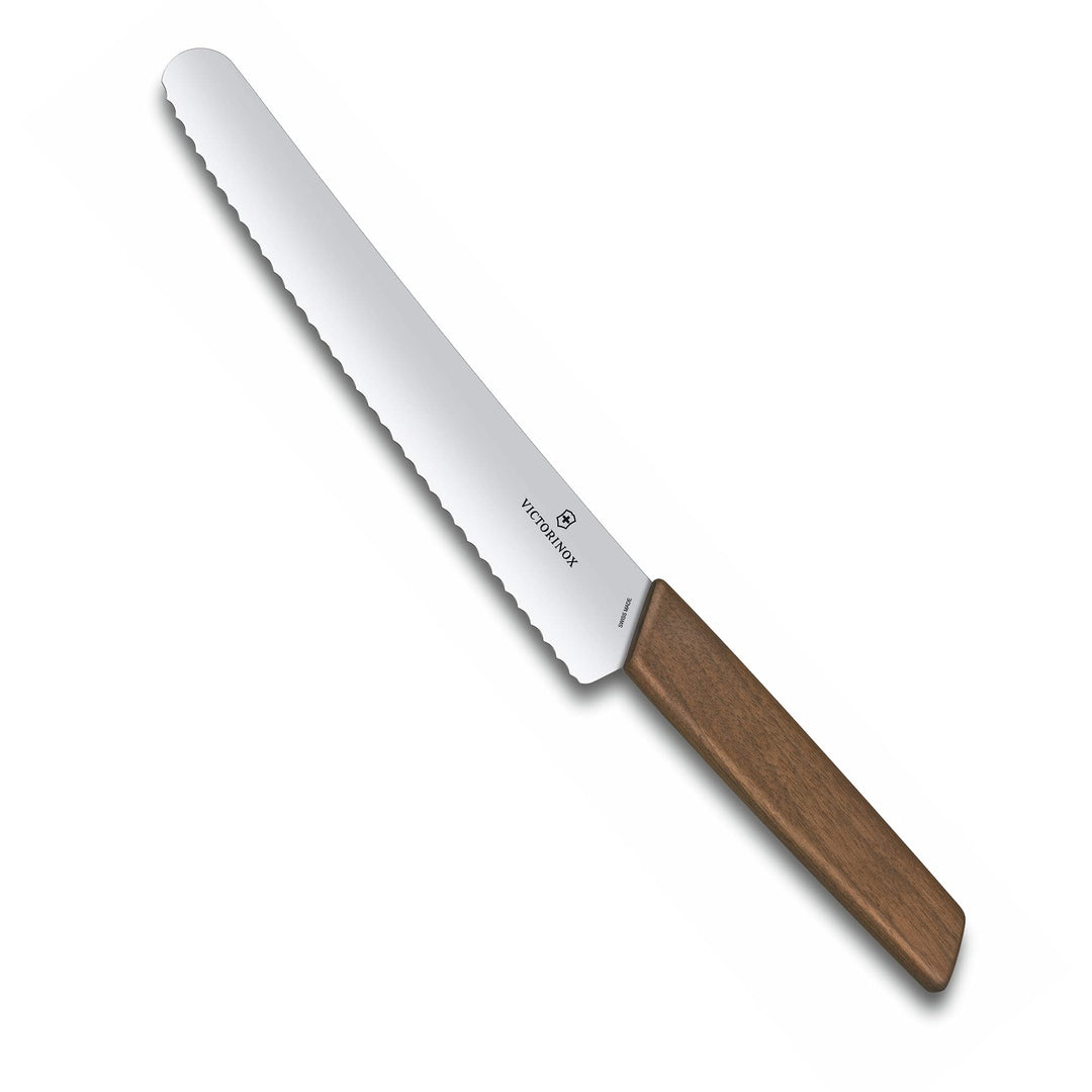 Victorinox, Swiss Modern, Profi Brot- und Konditormesser, Extra Scharfe Klinge, Wellenschliff, 22 cm