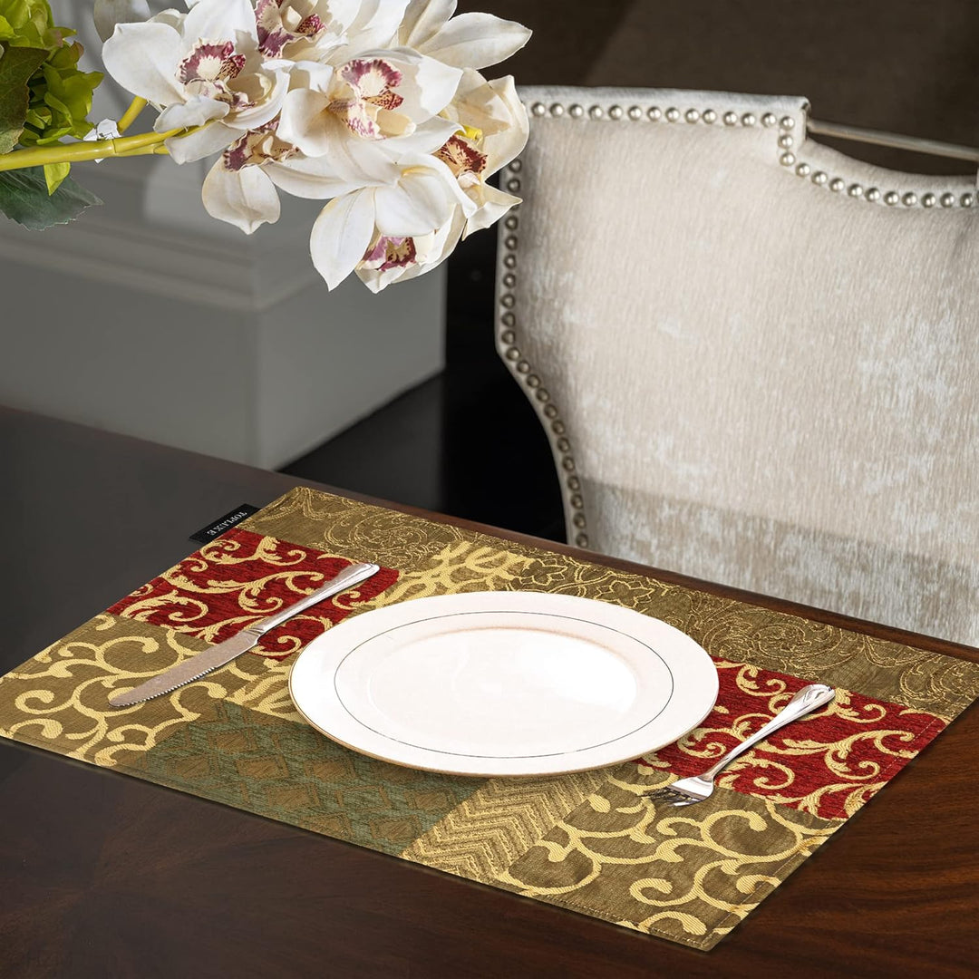 TOPLUXE Placemats 30x45cm, Table Mats for Dining Room/Restaurant/Banquet/Festival Decoration (Set of