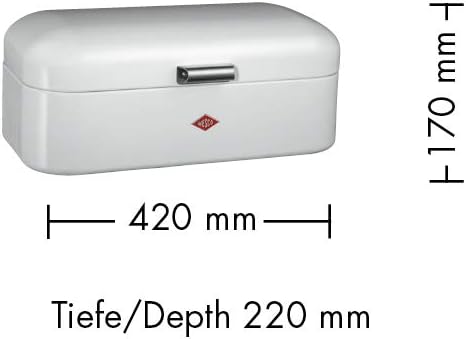 Wesco 235 201 Grandy Brotkasten Mandel, 22x42x17cm Mandel Single, Mandel Single