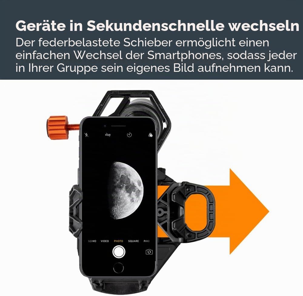 Celestron 81036 NexGO 2-Axis Universal Digiscoping and Astroimaging Smartphone Adapter - Connects Yo