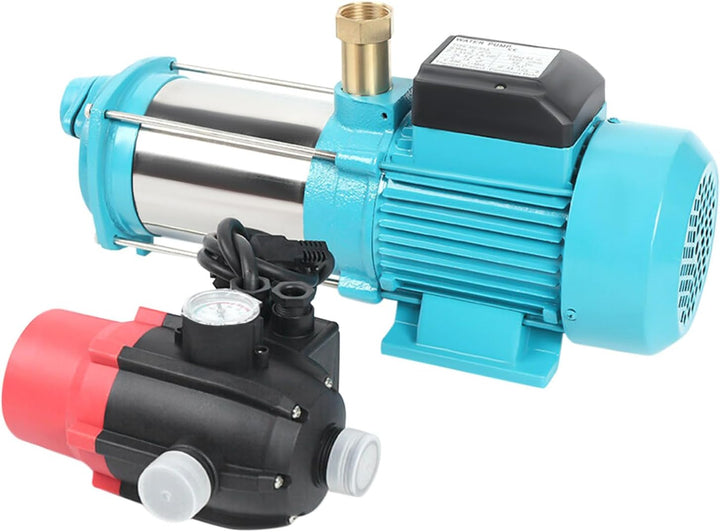 220V 1300W Kreiselpumpe, Hauswasserwerk Gartenpumpe, Edelstahl-Rasenberegnungspumpe für die Gartenra