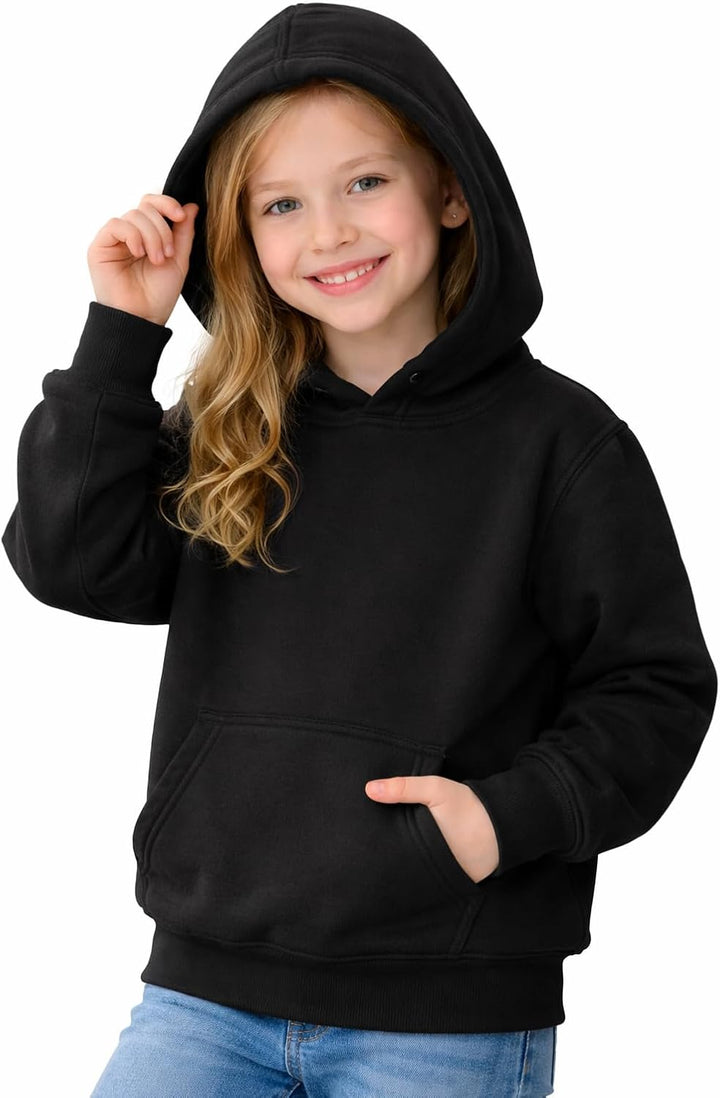 Kinder Hoodie Kapuzenpullover aus 100% Baumwolle – Weich & Hautfreundlich, mit Kängurutasche, Langar