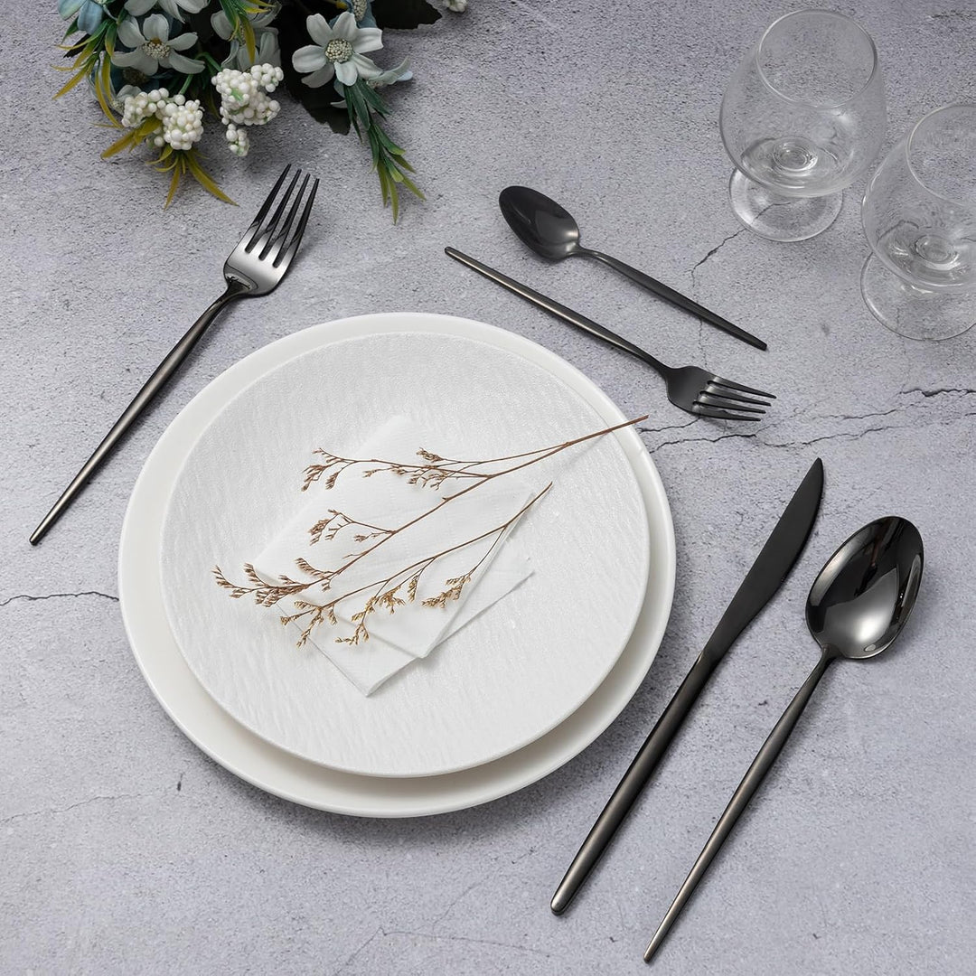 Besteck Set, LAZAHOME 30-teilig Besteckset für 6 Personen mit Messer Gabel Löffel, Edelstahl Essbest