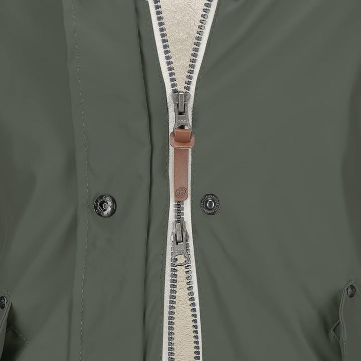Dry Fashion Damen Regenmantel Malmö - Frauen Regenjacke Jacke mit Kapuze Lang Winddicht Wasserdicht