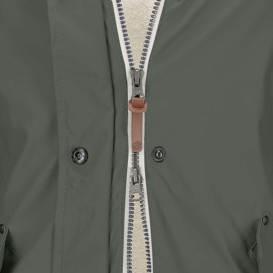 Dry Fashion Damen Regenmantel Malmö - Frauen Regenjacke Jacke mit Kapuze Lang Winddicht Wasserdicht
