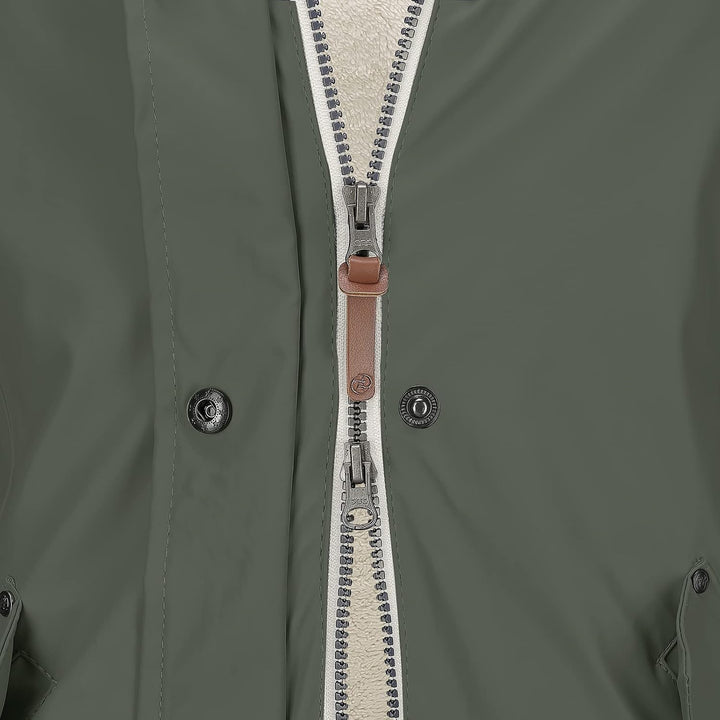 Dry Fashion Damen Regenmantel Malmö - Frauen Regenjacke Jacke mit Kapuze Lang Winddicht Wasserdicht