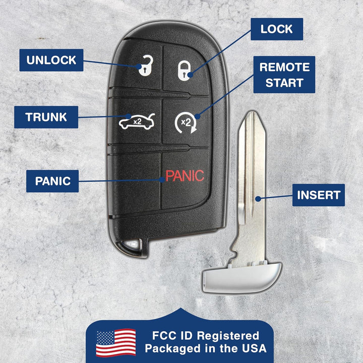 KeylessOption Schlüsselloser Autoschlüssel für Dodge Dart Charger Challenger M3N-40821302