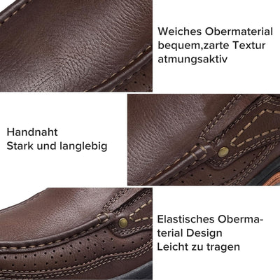 OutPro Herren loafersMokassins aus echtem Leder für Komfort Geeignet für Reisen, Autofahren und im F