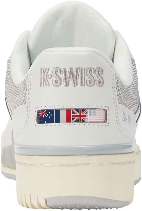K-Swiss Leder Turnschuhe Rival Si-18 weiss 41 EU Blnc Gray Ant Wht, 41 EU Blnc Gray Ant Wht