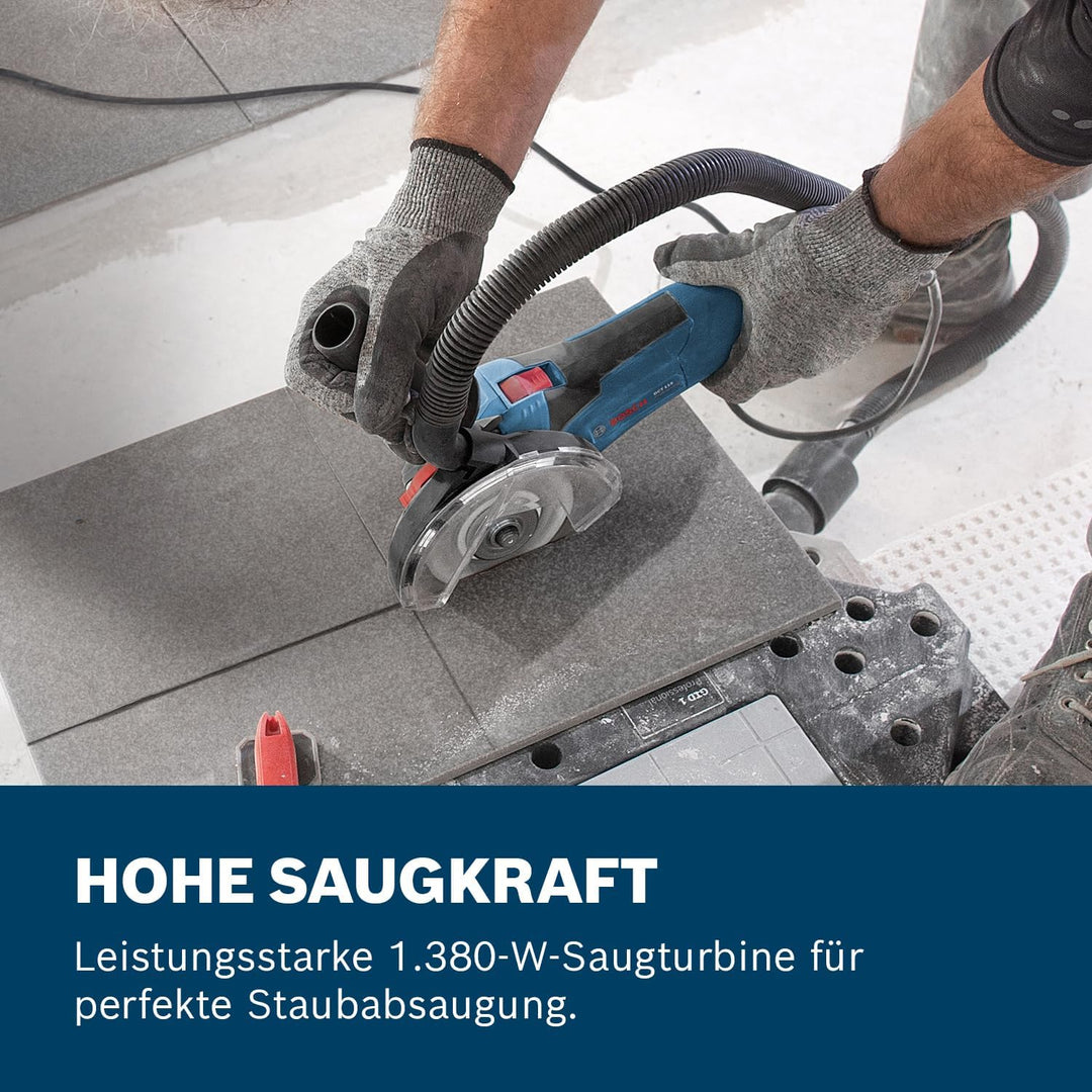 Bosch Professional Nass-/Trockensauger GAS 35 L SFC+ (inkl. 1x Zellulose-Flachfaltenflter, Fugendüse