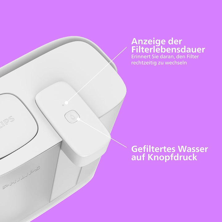 Philips Water Wasserdispenser für gefiltertes Wasser auf Knopfdruck (3L) – Frisches und sauberes Was