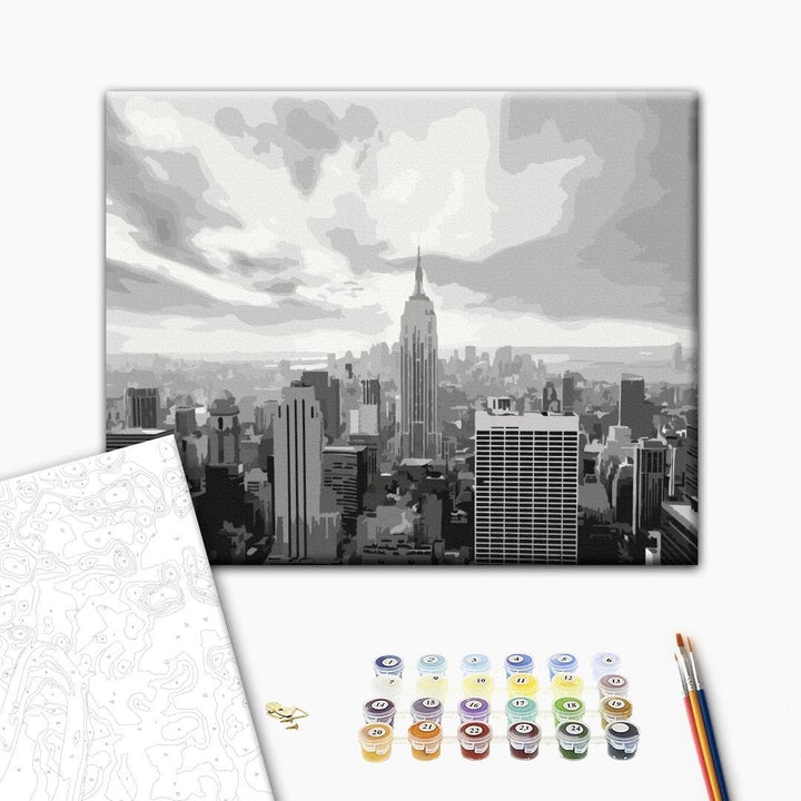 murando - Malen nach Zahlen New York 60x40 cm Malset mit Holzrahmen auf Leinwand für Erwachsene Kind