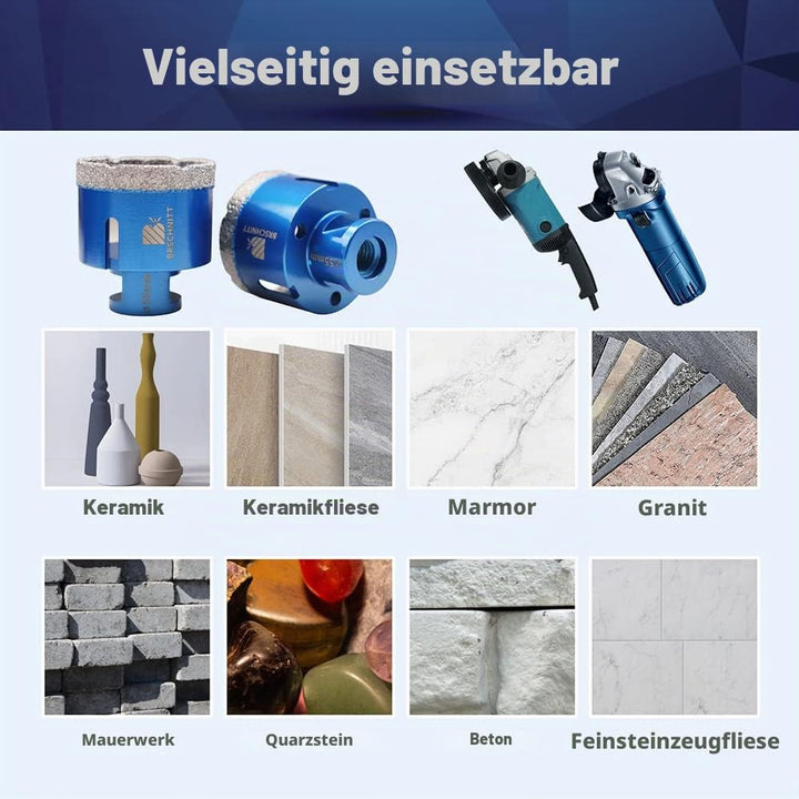 Diamant Fliesenbohrer 55mm - M14 Diamantbohrer Lochsäge für Fliesen Porzellan Keramik Marmor Granit