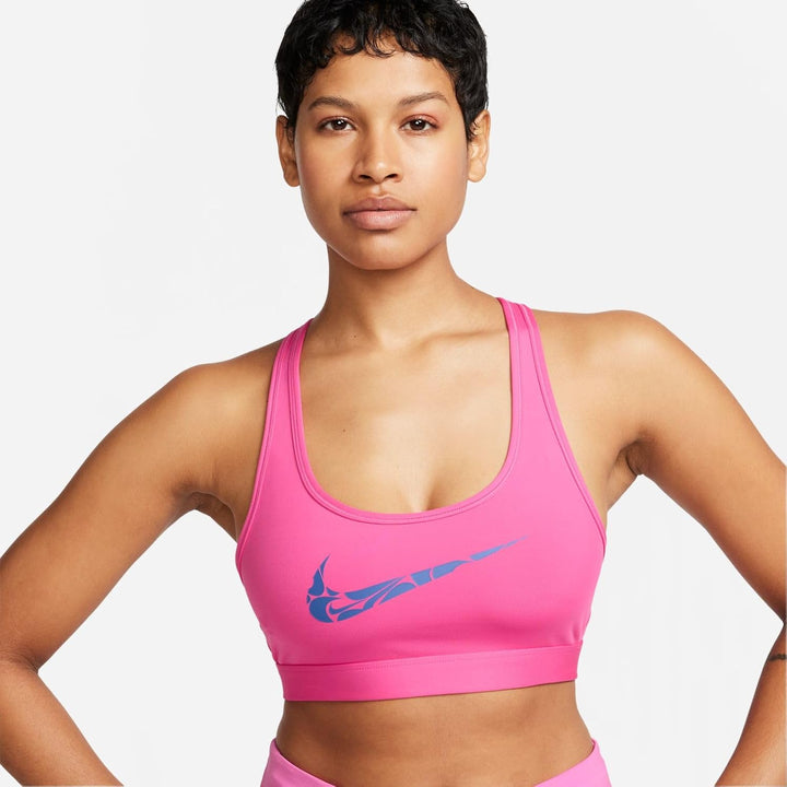 Nike Swoosh gepolsterter Sport-BH mit mittlerem Halt, DX6821 Alchemy Pink/Hyper Royal S, Alchemy Pin