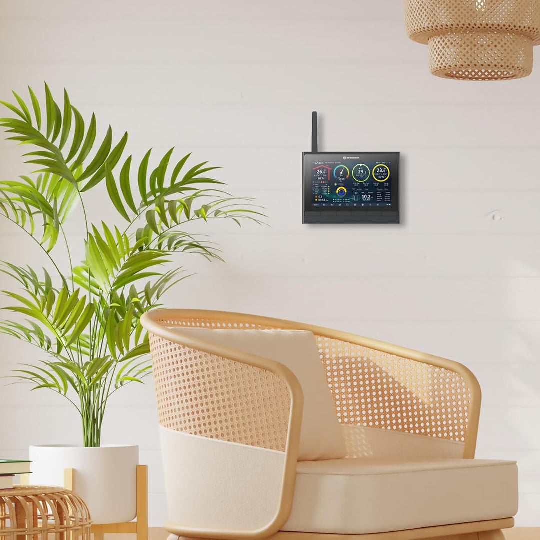 Bresser 9-in-1 MeteoChamp HD WLAN-Wetterstation mit solarbetriebenem Multisensor, Luftqualitätsanzei