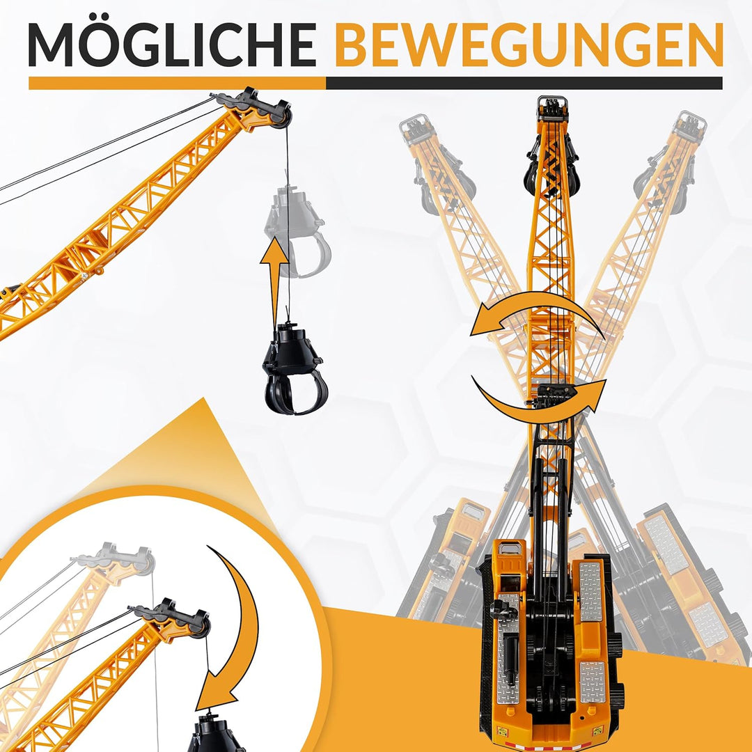 Raupenbagger Kettenbagger Baustellenfahrzeug Metall Kunststoff mit Rückzugsfunktion und Drehmechanis