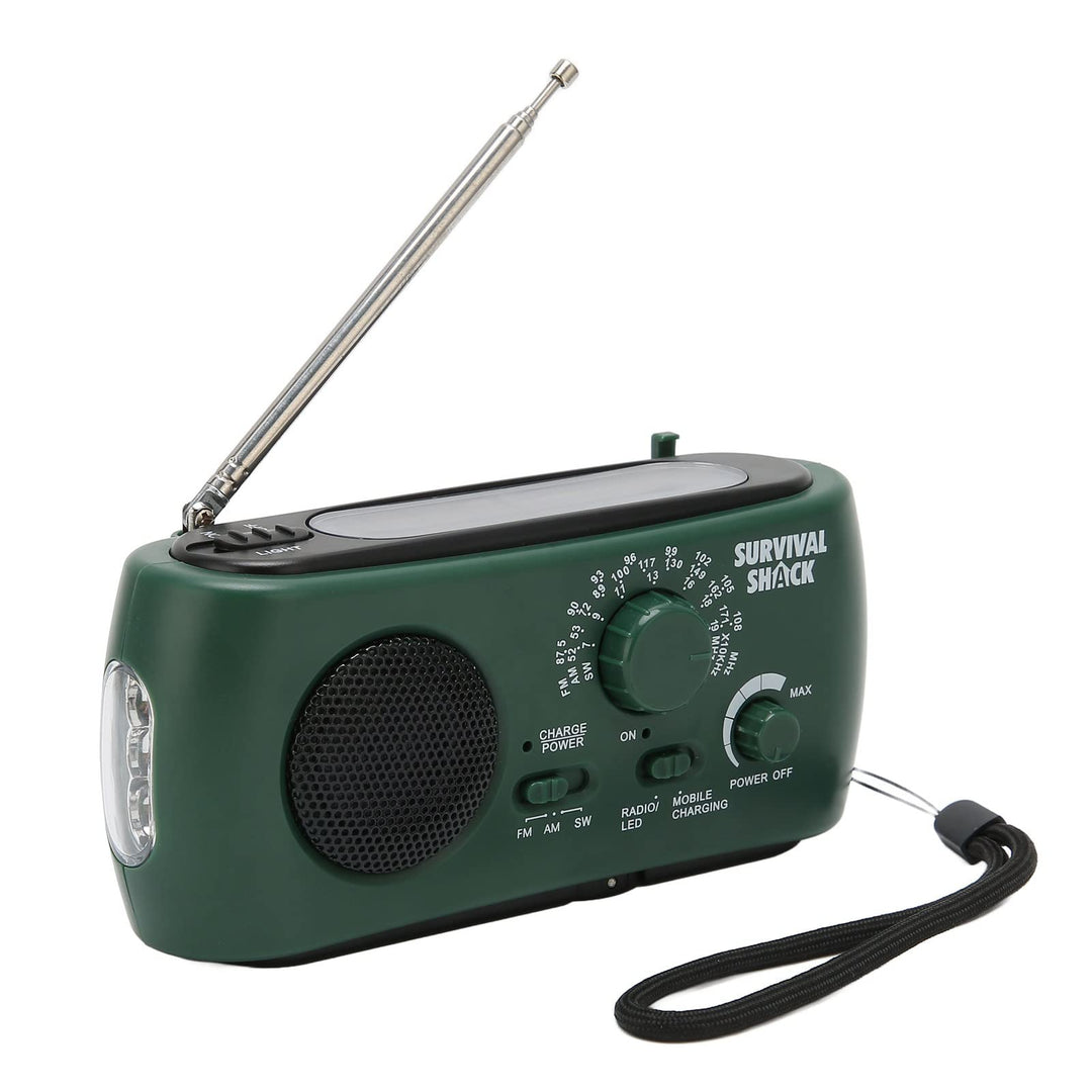 Bewinner Outdoor AM//SW Handkurbel Solar Radio, Stromausfall liefert LED-Taschenlampe, tragbare Powe