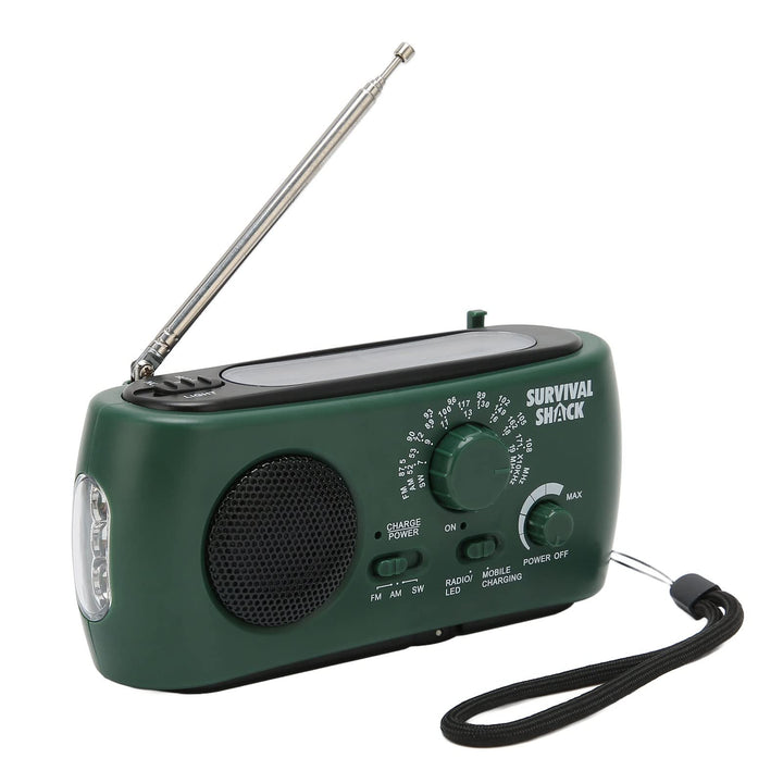 Bewinner Outdoor AM//SW Handkurbel Solar Radio, Stromausfall liefert LED-Taschenlampe, tragbare Powe