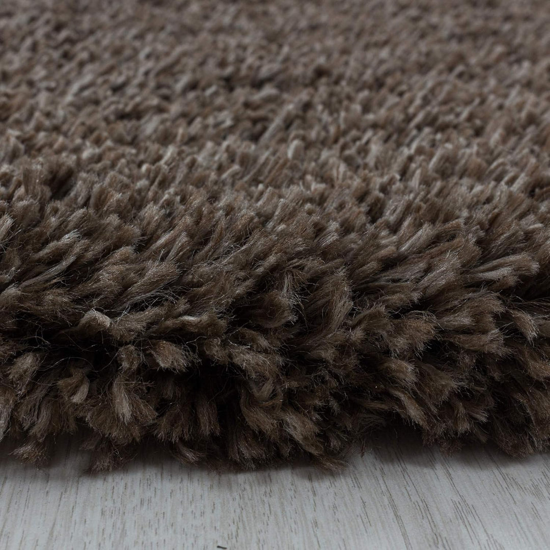 Hochflor Teppich Wohnzimmer Einfarbig Schlafzimmer Esszimmer Flur Läufer Unicolor & Einfarbig Weich