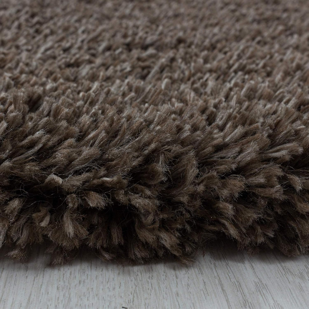 Hochflor Rund Teppich Wohnzimmer Einfarbig Schlafzimmer Esszimmer Flur Läufer Unicolor & Einfarbig W