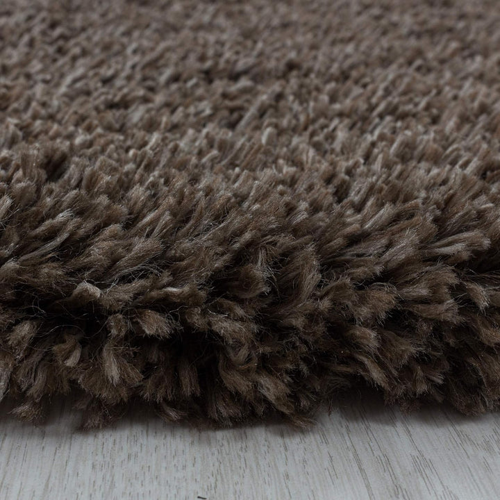 Hochflor Rund Teppich Wohnzimmer Einfarbig Schlafzimmer Esszimmer Flur Läufer Unicolor & Einfarbig W