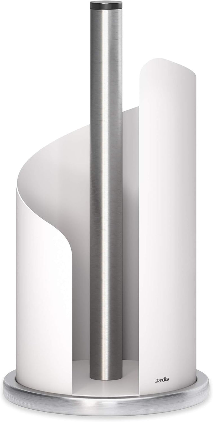 stardis Küchenrollenhalter, Edelstahl/matt beschichtet Ø 15 cm Rollenhalter (Weiss), Weiss