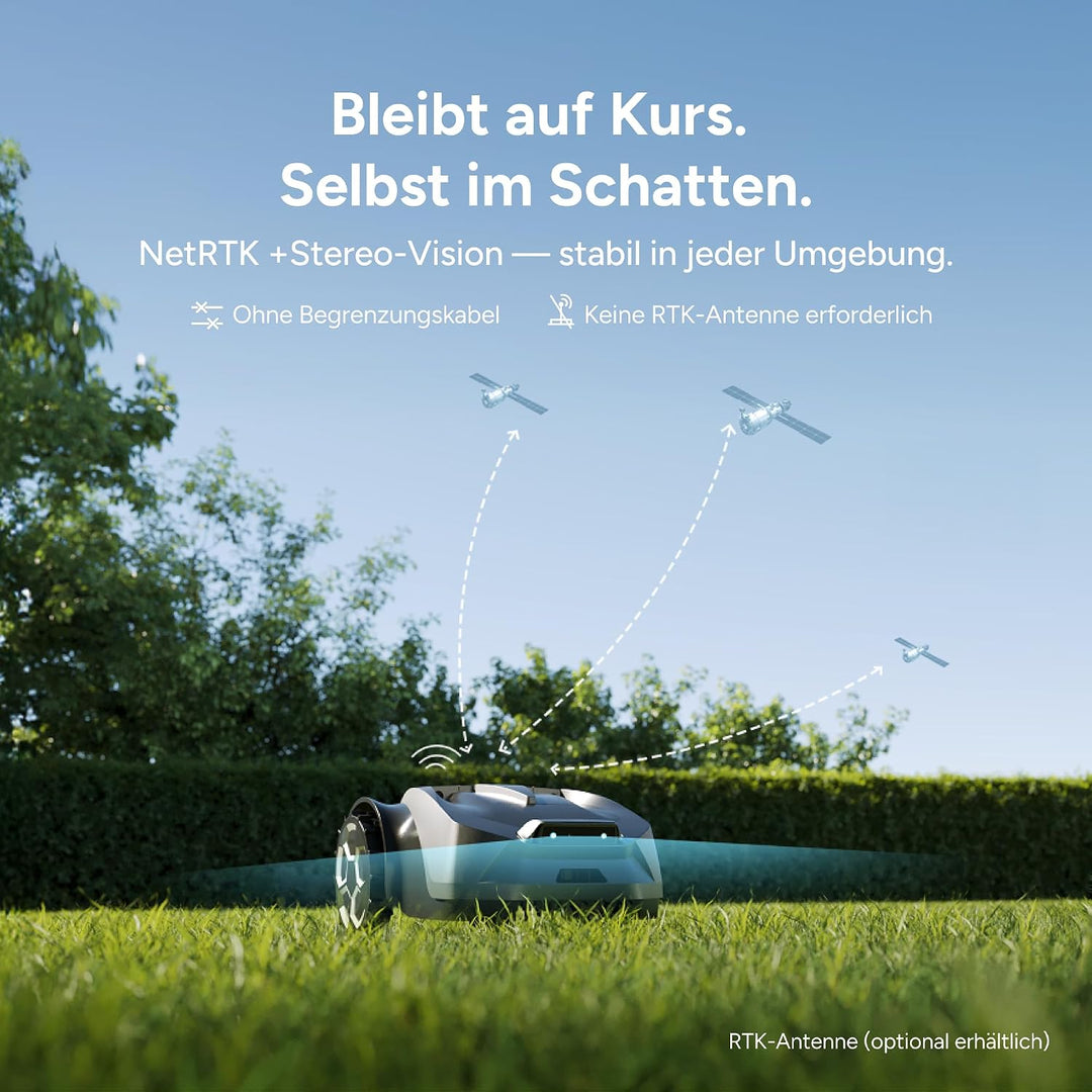 iGarden R35 Mähroboter ohne Begrenzungskabel für 800 m², 210 Min. extra Lange Laufzeit, präzise Navi