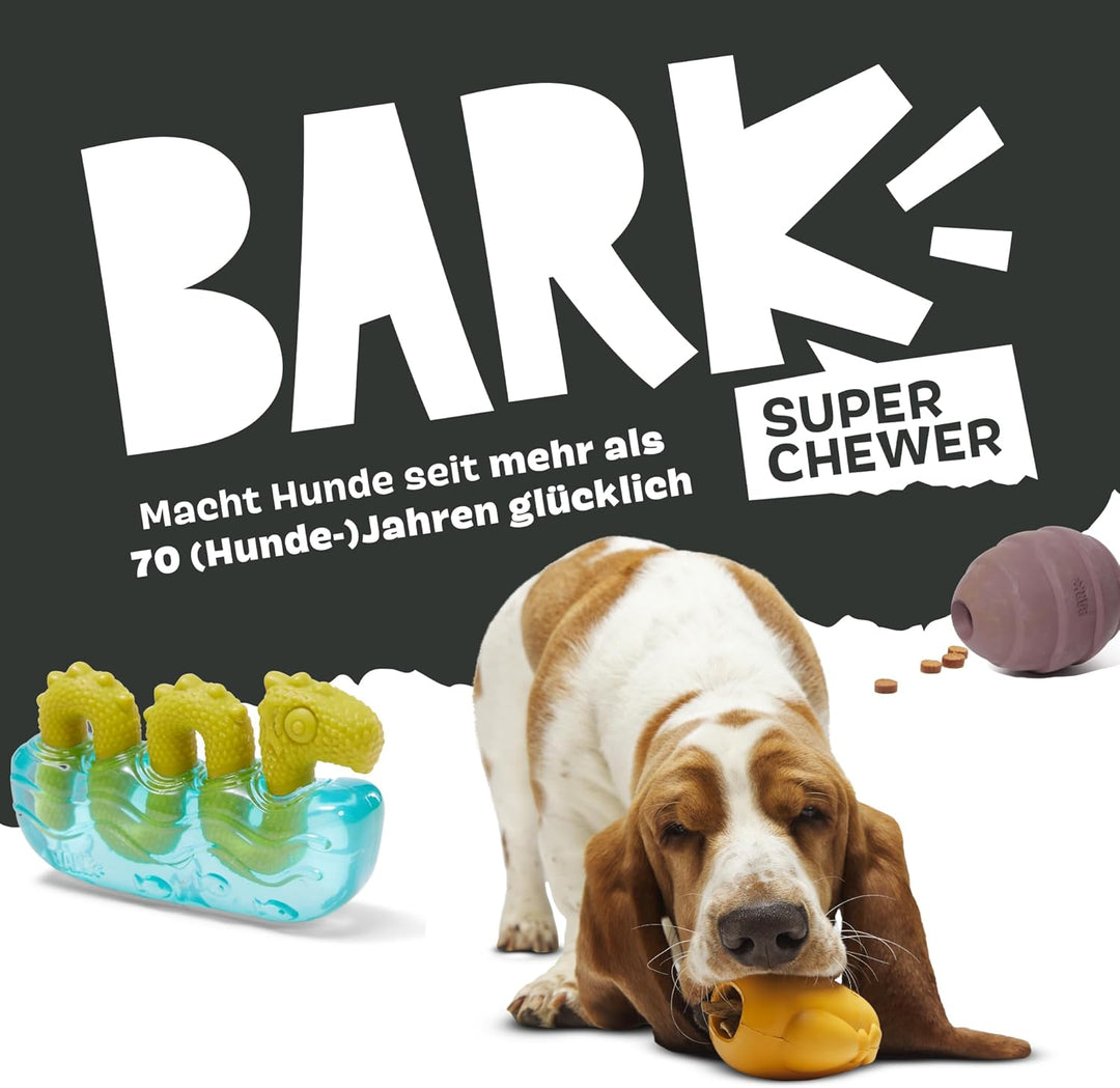 Barkbox Super Chewer Robustes Kauspielzeug für Hunde mit aggressivem Kauverhalten, Leckerli-Spender