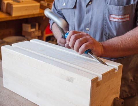 RALI Shark S Professionelles Holzbeitel-Set für Holzbearbeitung mit 3 austauschbaren Klingen 10, 12