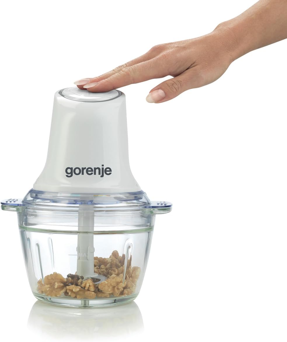 Gorenje S501GW Zerkleinerer/Turbotaste / 500 W/Edestahl Doppelklinge/Spülmaschinen geeignet/Glasbehä