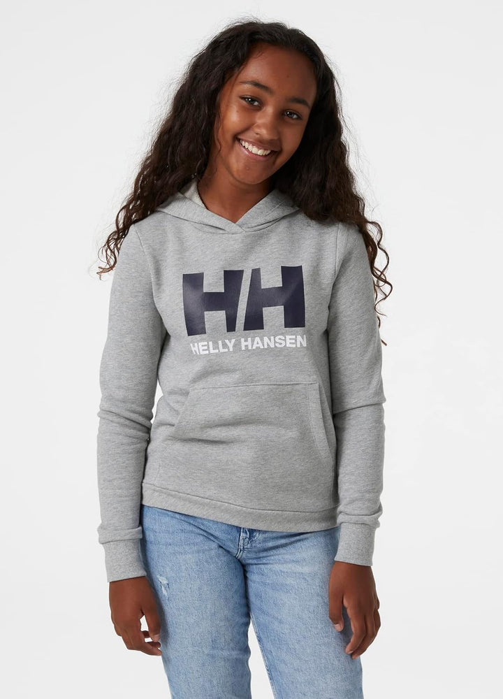 Helly Hansen Unisex Junior HH Logo Kapuzenpullover 2.0 14 Jahre Grau-melange, 14 Jahre Grau-melange