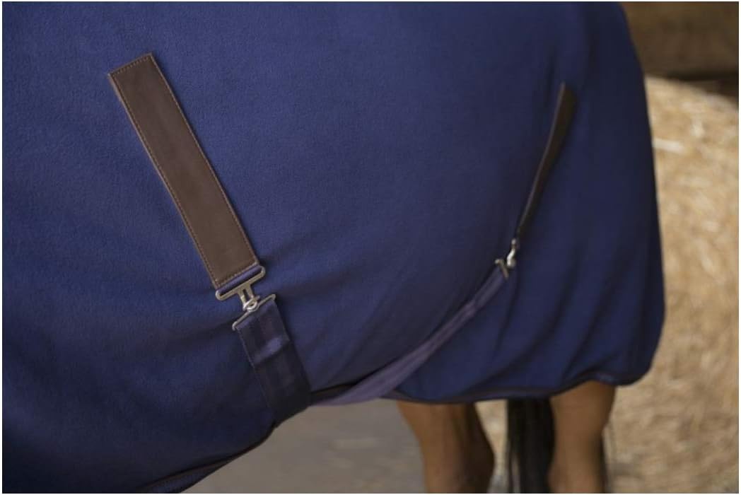 Stalldecke mit Polarfleece Teddy EquiTheme Marineblau 125cm, 125cm