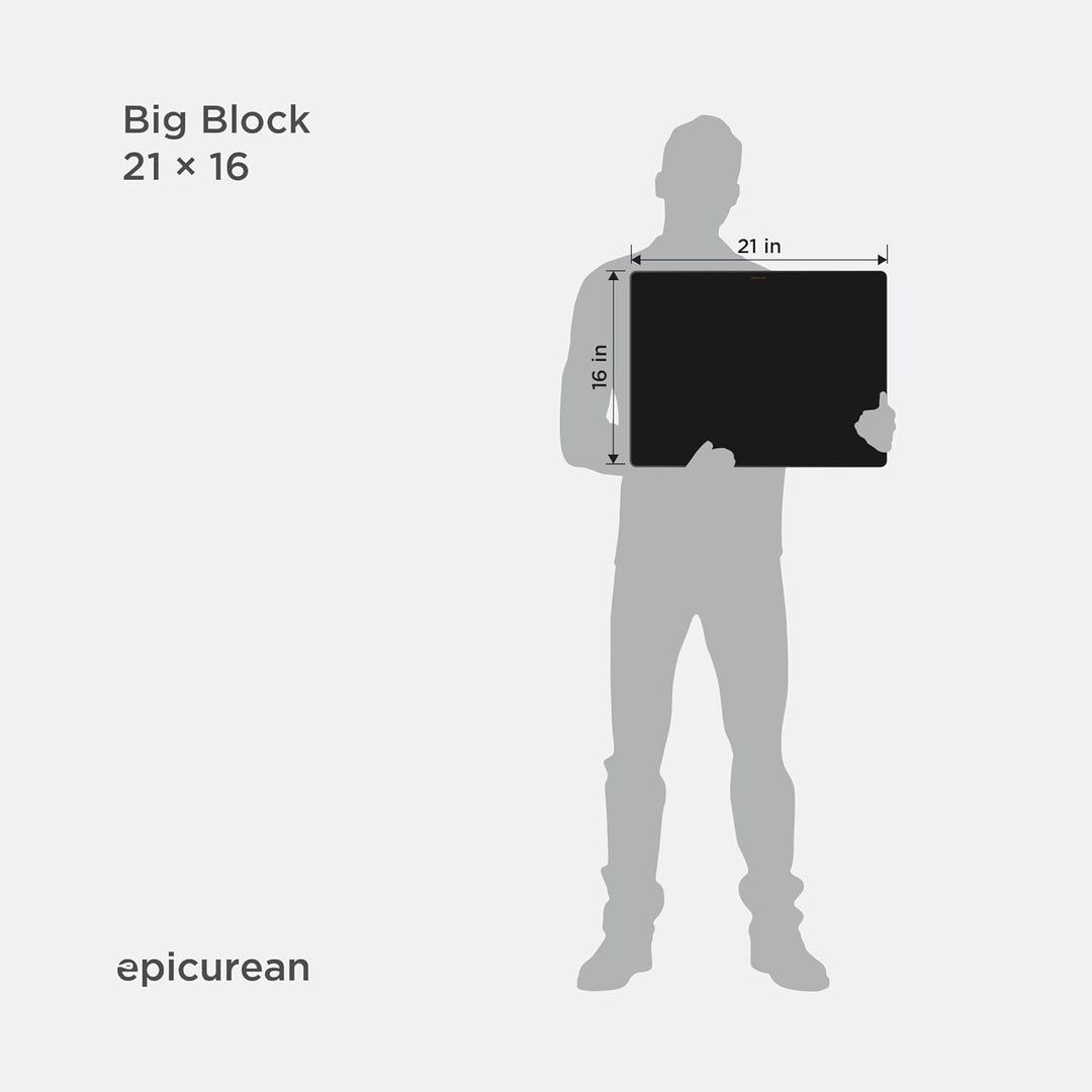 Epicurean 014-211602015 Big Block Series Schneidebrett mit Cascade-Effekt, 53,3 x 40,6 x 2,5 cm, Sch