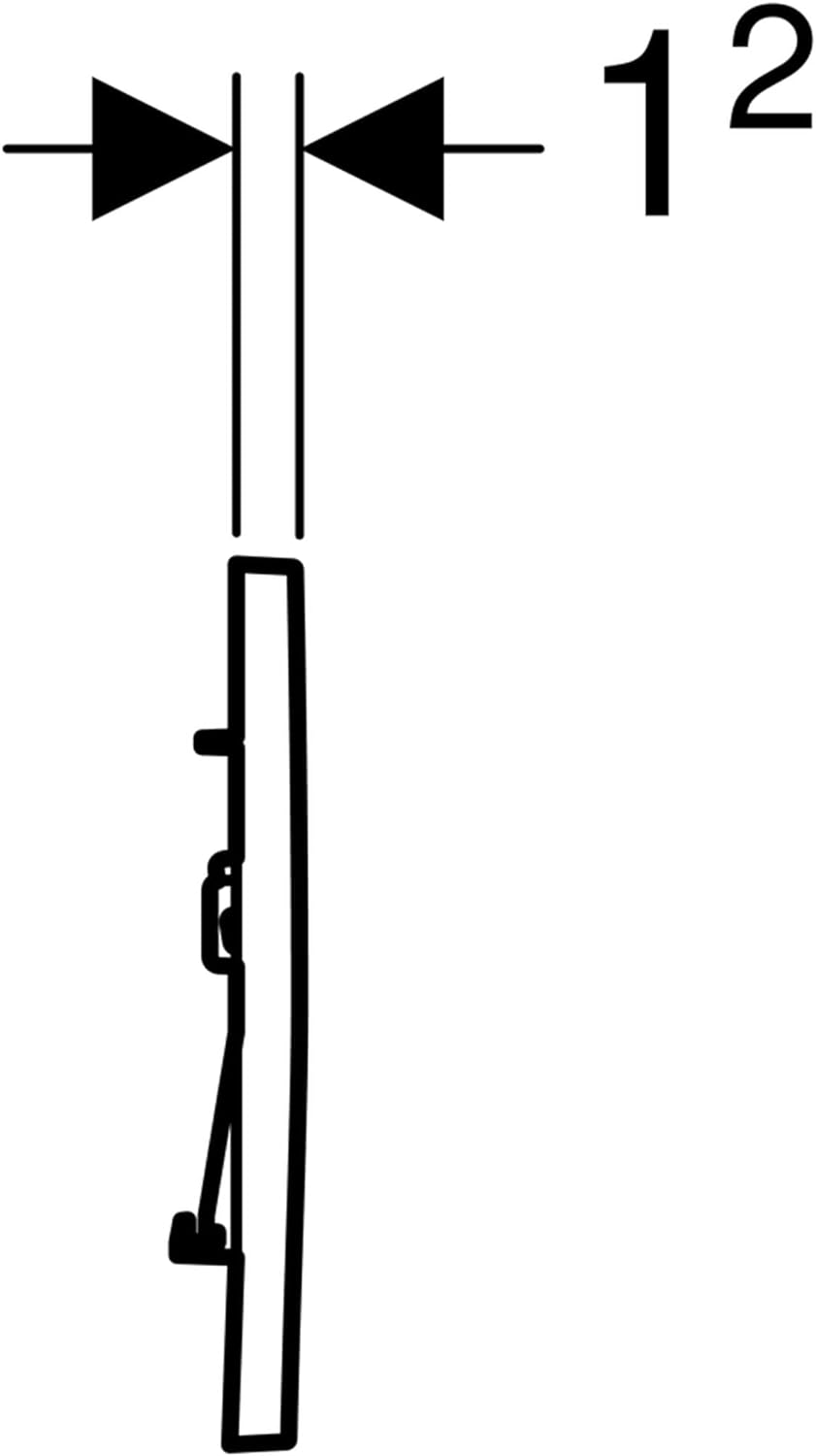 Geberit Betätigungsplatte Sigma 30 (für 2-Mengen Spülungen, Betätigung von vorne, Platte +Tasten sch