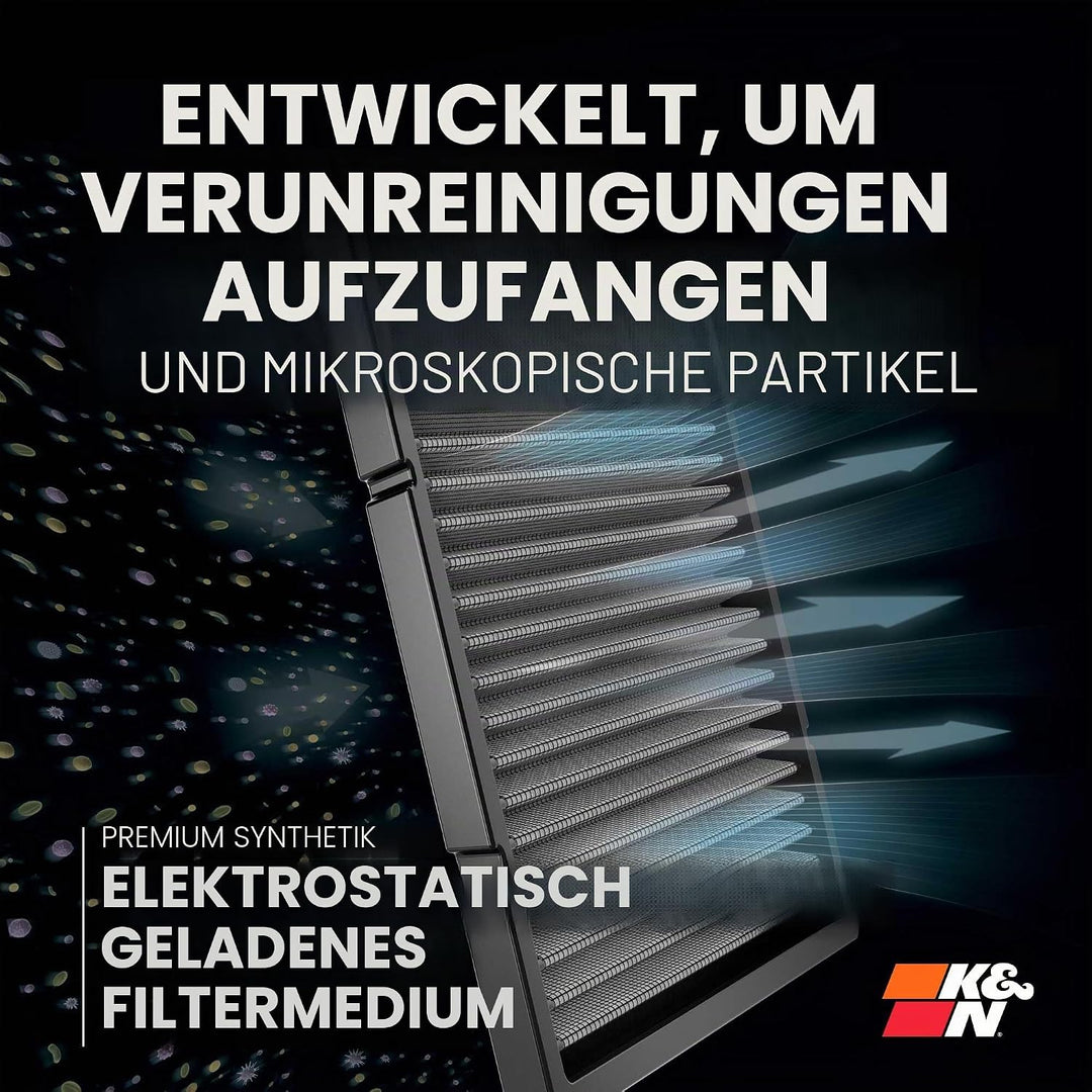 K&amp;N Premium Innenraumfilter: Hochleistungs, waschbar, sauberer Luftstrom in Ihrer Kabine: Entwickelt