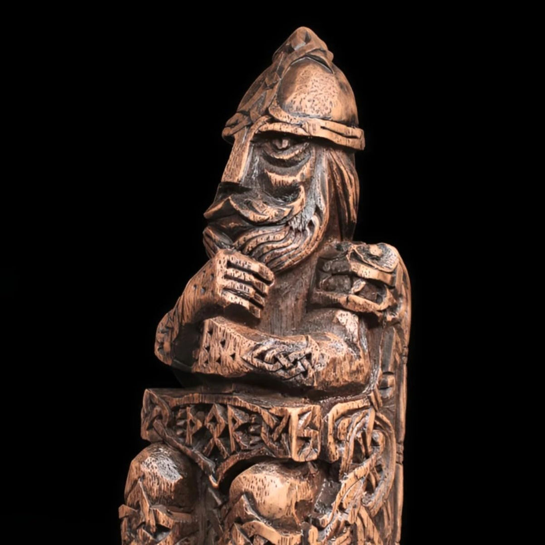 Dryad Design Nordischer Gott Thor Statue Holz-Finish